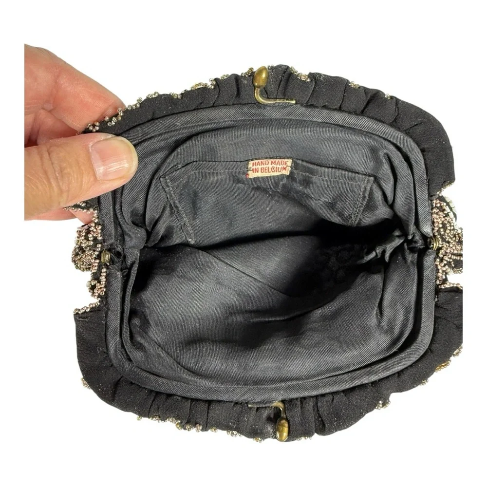 Elegant,‎ Vintage Black Beaded Clutch